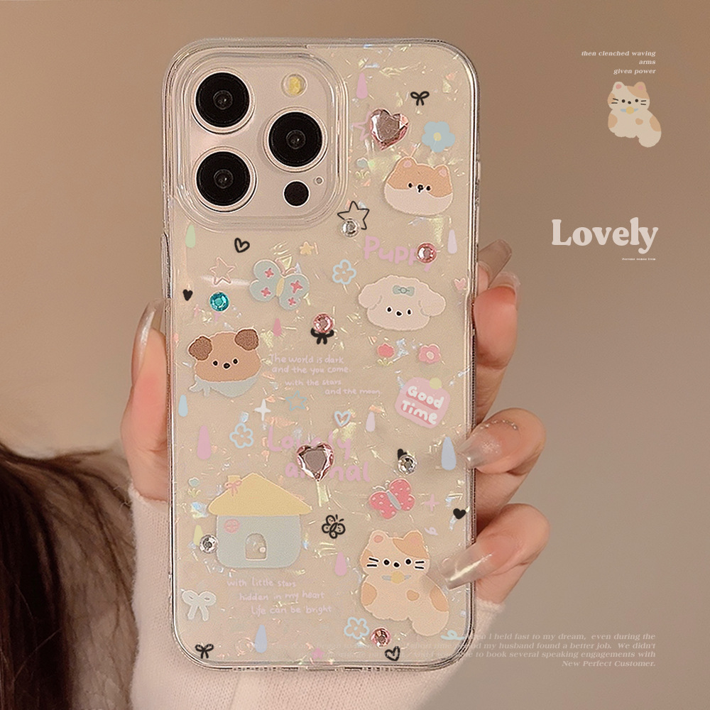 Cute Cartoon Puppy Shell Patte - Clear Shockproof Bumper Case recension och pris
