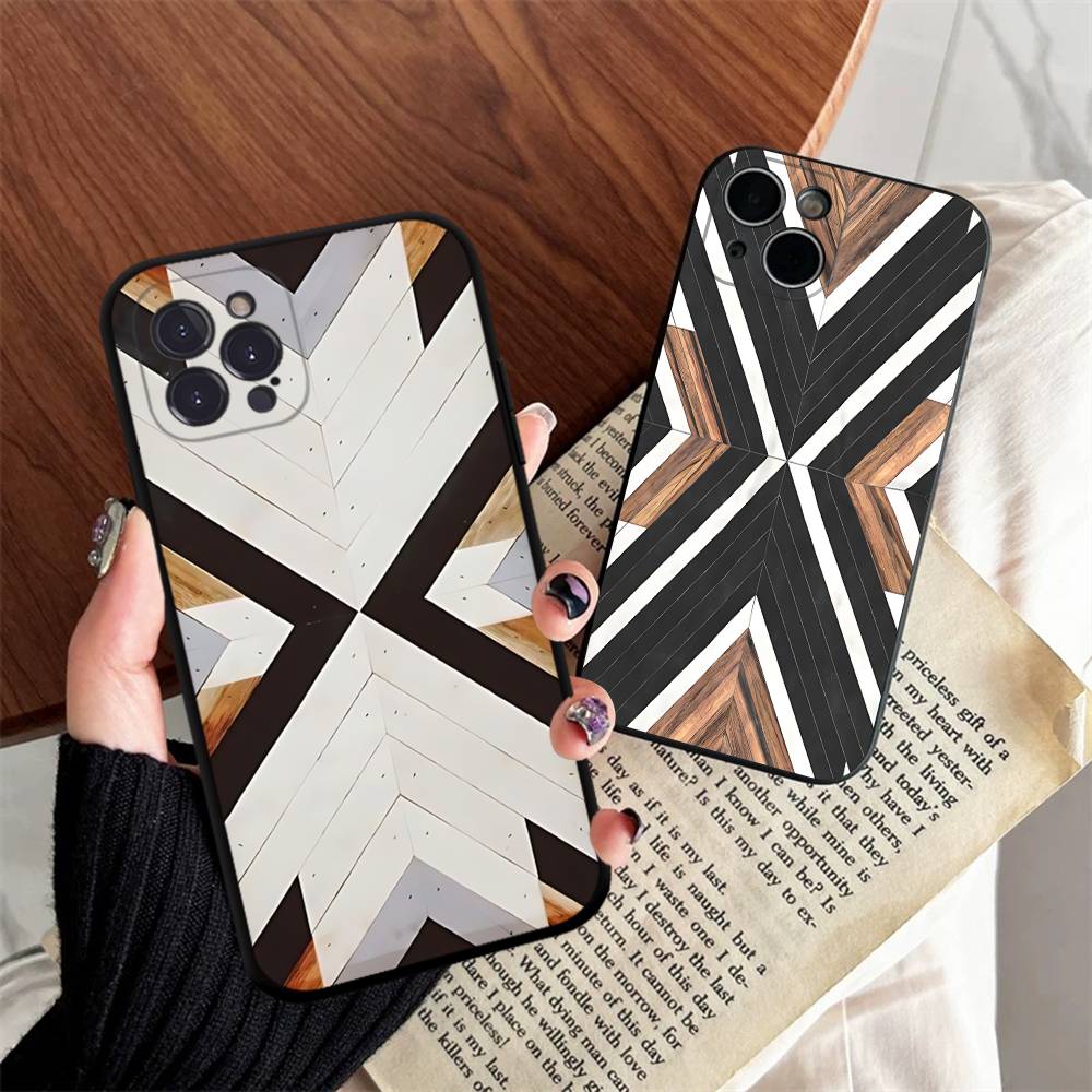 Vintage Wood Grain Geometry Pa - Vintage Floral Pattern Soft Case recension och pris
