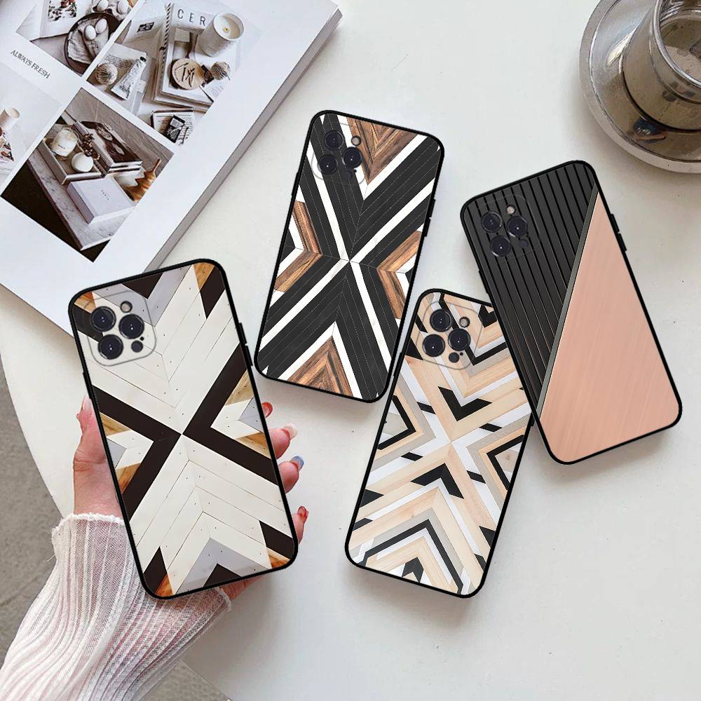 Vintage Wood Grain Geometry Pa - Vintage Floral Pattern Soft Case recension och pris