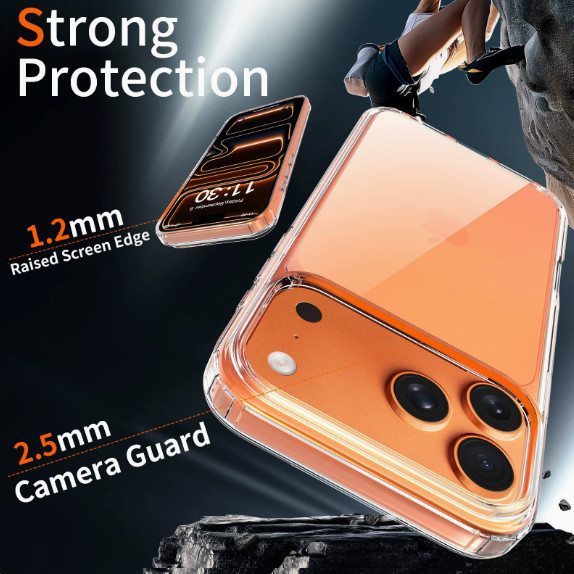Air-Bag Shockproof Bumper Tran - Clear Shockproof Bumper Case recension och pris