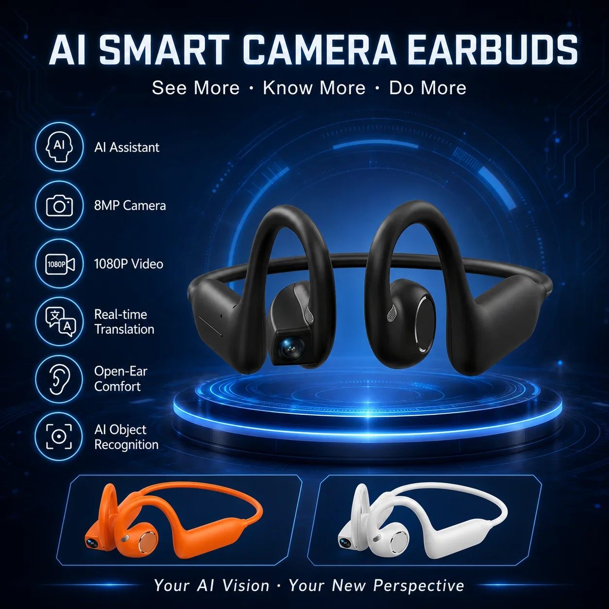 AI Smart Camera Bluetooth Tran - Earphones recension och pris