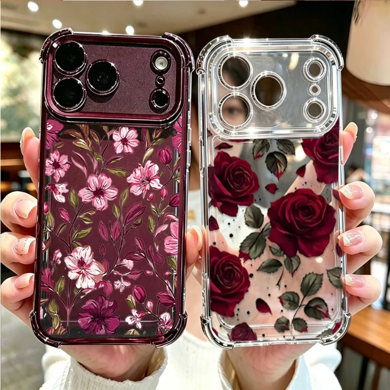 Vintage Red Floral Flowers Pat - Vintage Floral Pattern Soft Case recension och pris