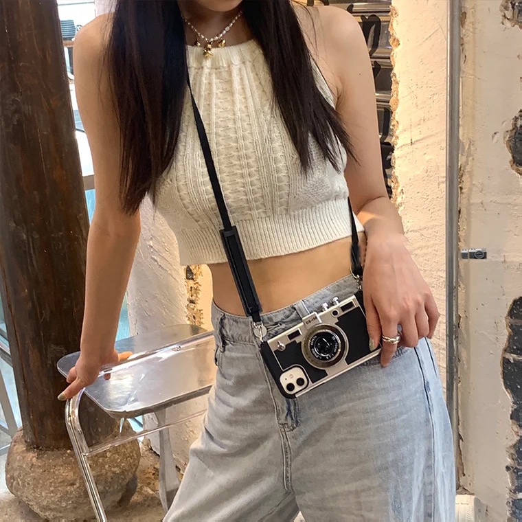 Couple Luxury gift 3D retro fa - Crossbody Lanyard Neck Strap Case recension och pris